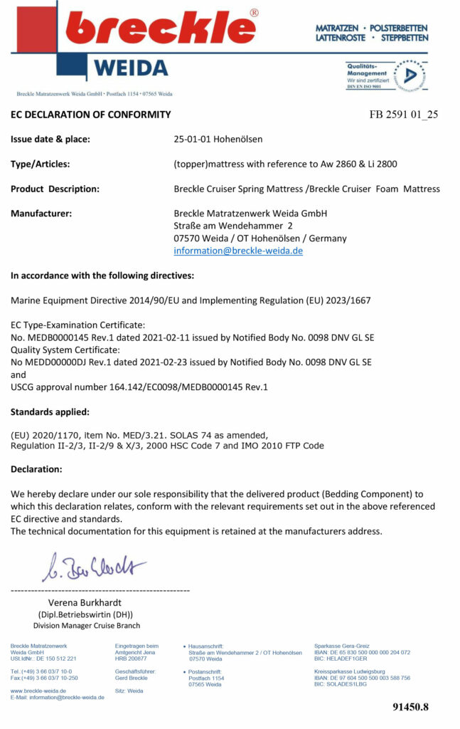 FB2591 01_25 | Breckle Weida | EC DECLARATION OF CONFORMITY | Konformitätserklärung
